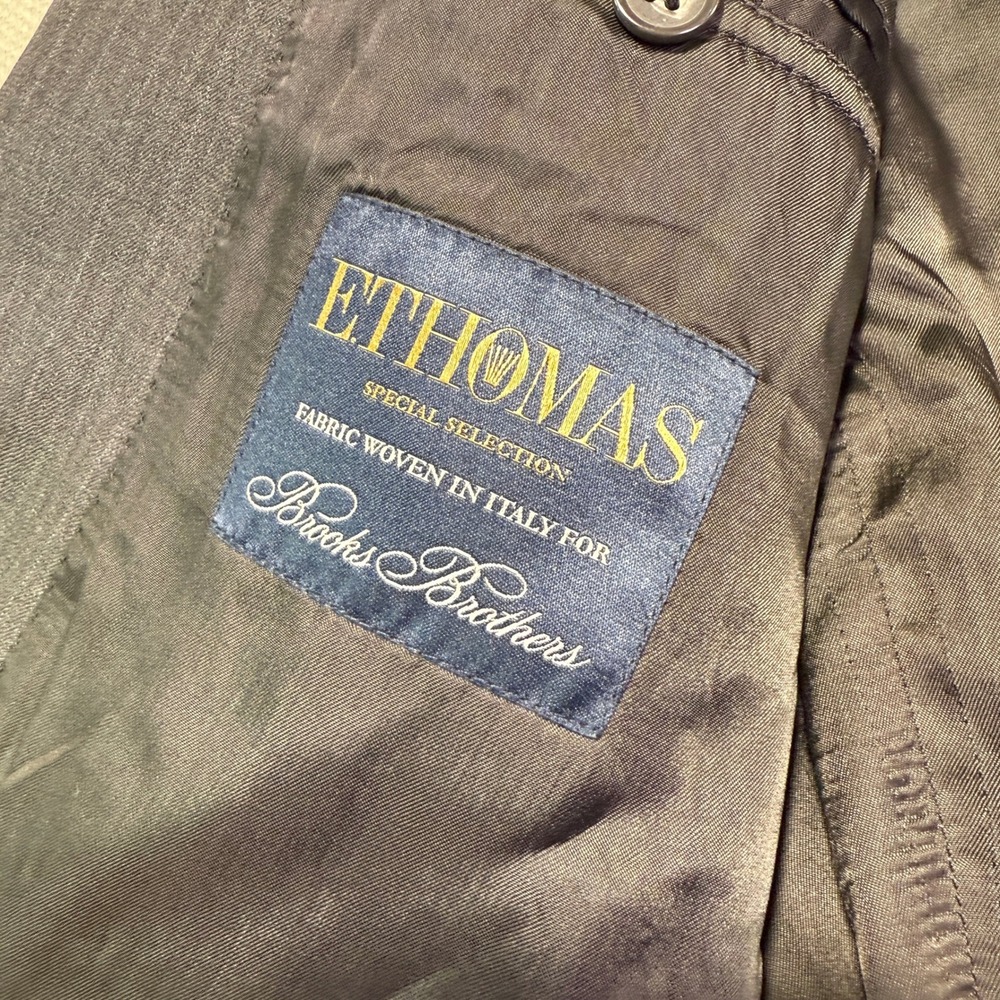 Brooks Brothers 1818 Madison Gray Wool Blazer Jacket Mens 44L Made in Italy - Picture 7 of 10
